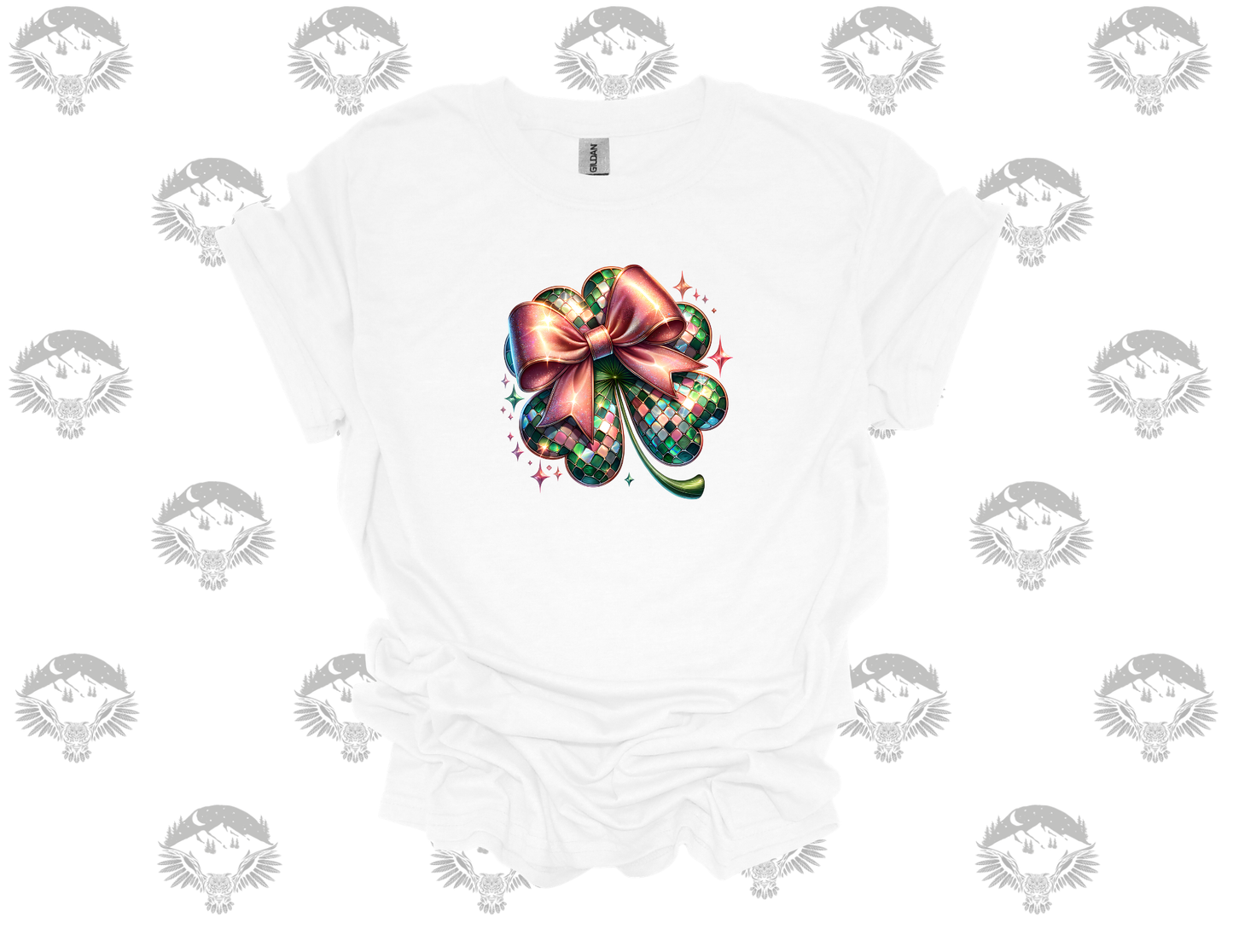 Disco Clover Bow Tee