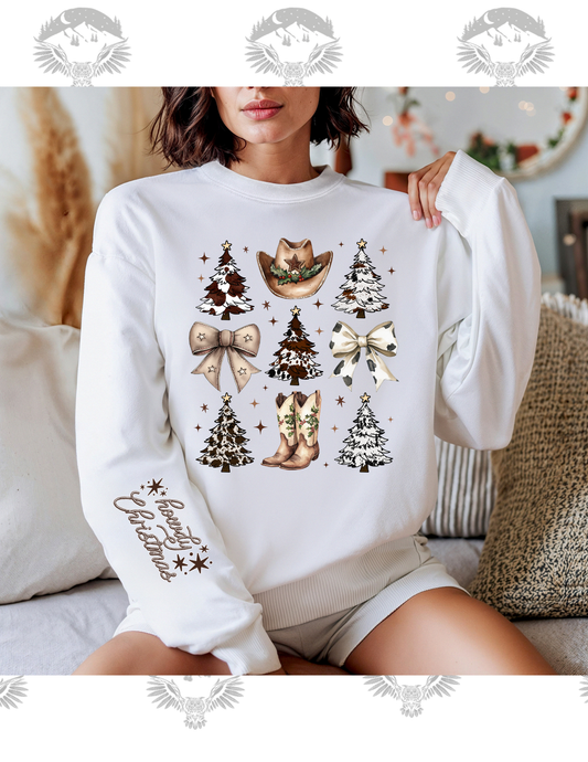 Howdy Christmas Cozy Crewneck Sweatshirt