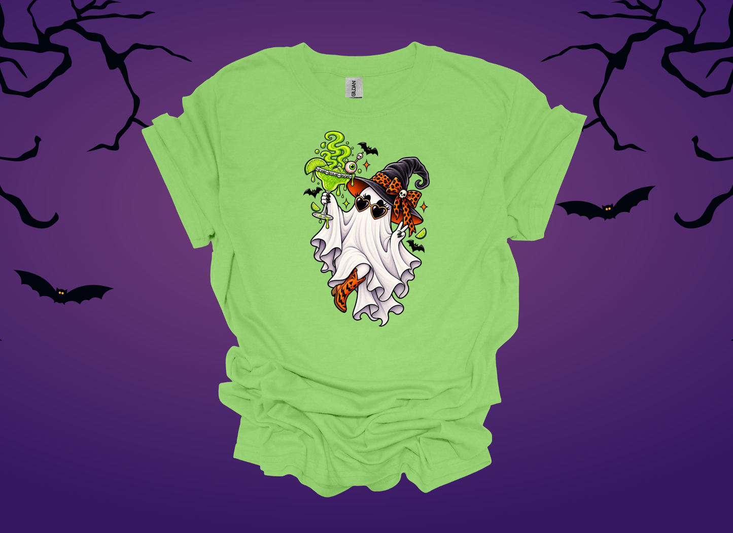 Spooky Margarita Ghost Halloween Tee