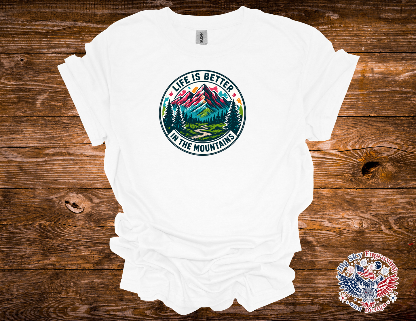 Life Is Better in the Mountains Graphic Tee | Gildan Softstyle T-Shirt