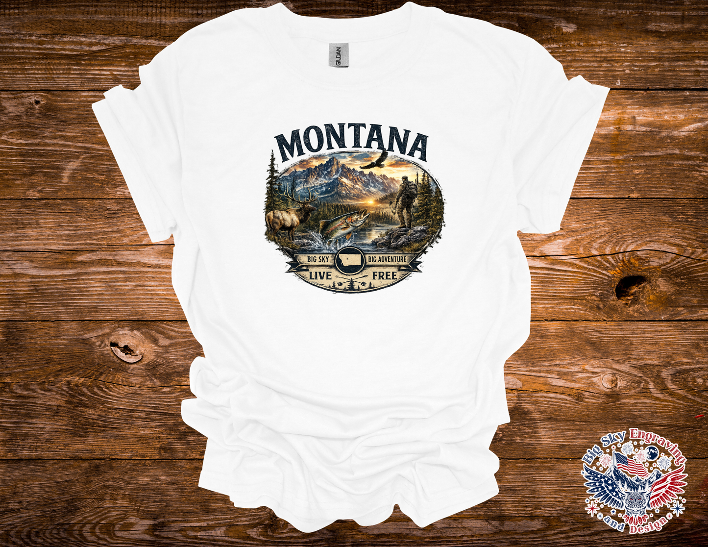 Montana Outdoors Graphic Tee | Gildan Softstyle T-Shirt