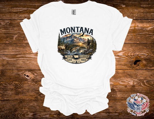 Montana Outdoors Graphic Tee | Gildan Softstyle T-Shirt