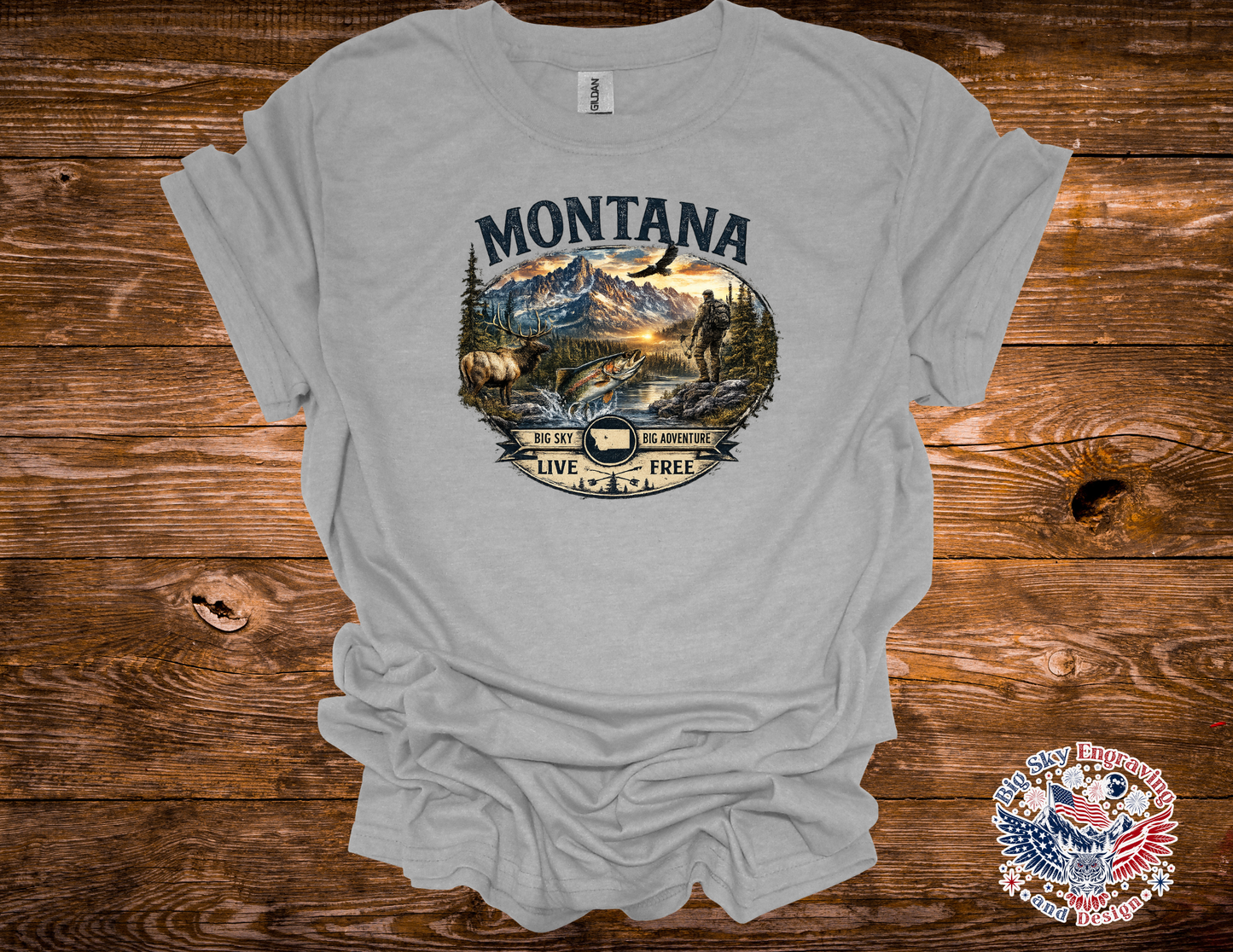 Montana Outdoors Graphic Tee | Gildan Softstyle T-Shirt