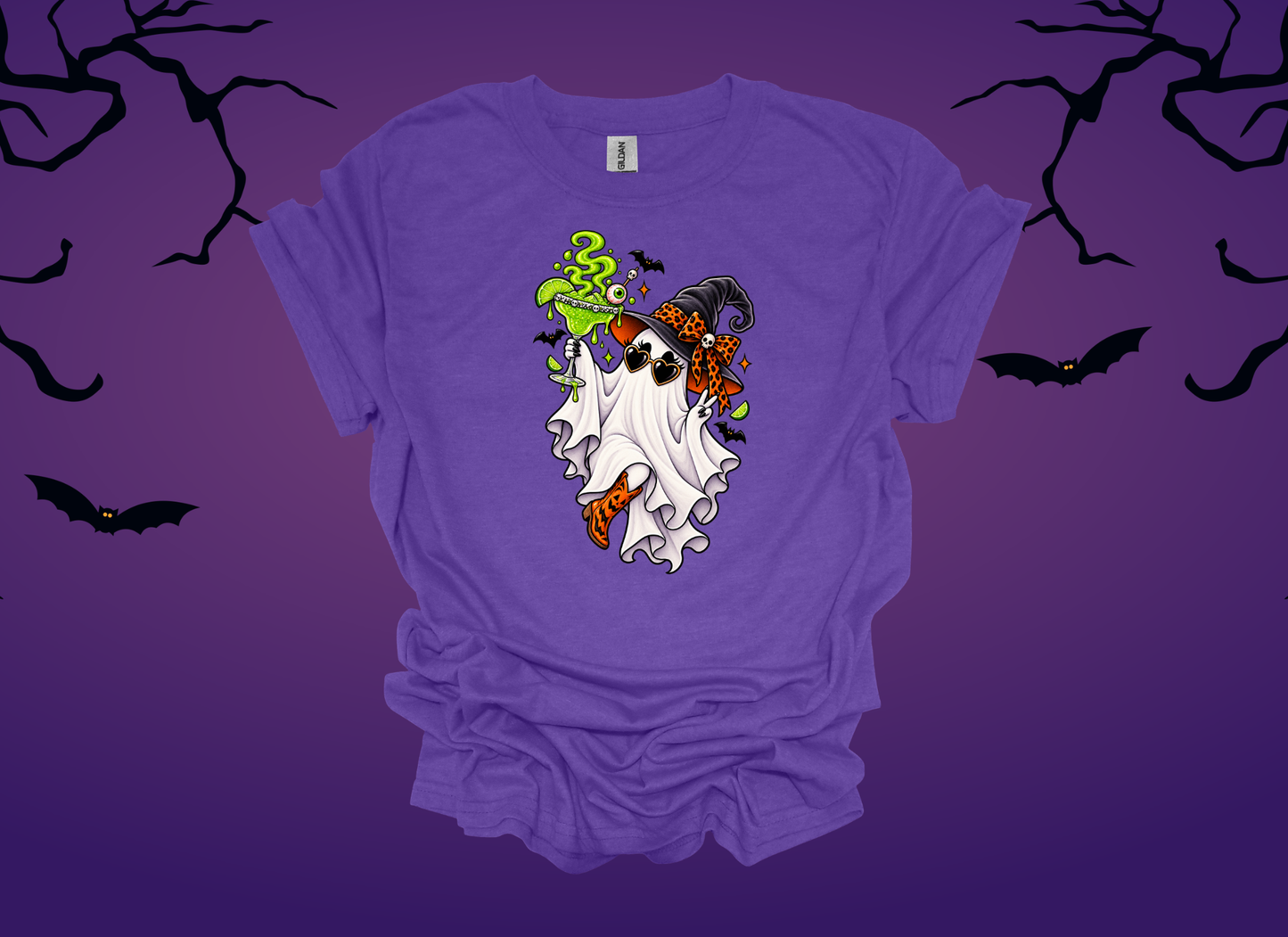 Spooky Margarita Ghost Halloween Tee