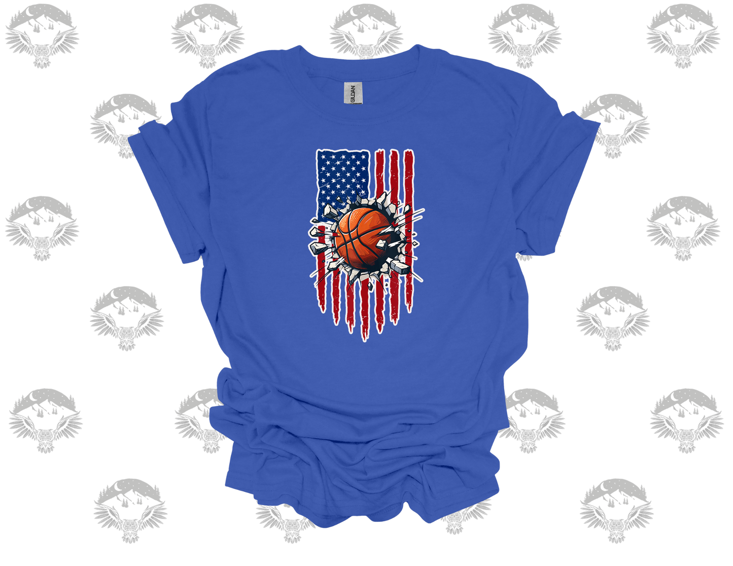 American Flag Basketball Tee