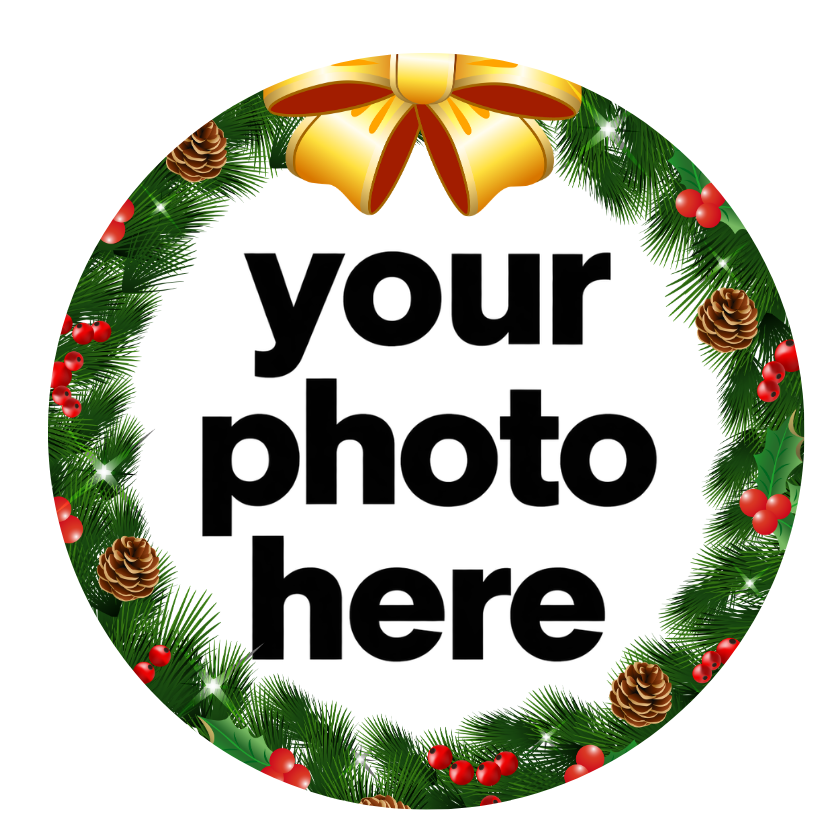 Christmas Wreath Customized Ornaments — Personalized Photo Ornament