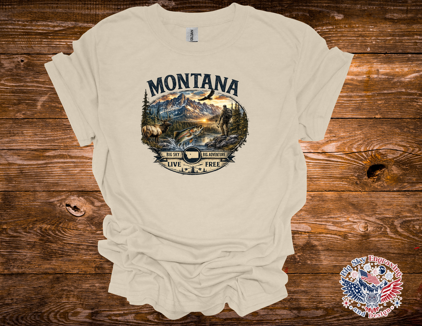 Montana Outdoors Graphic Tee | Gildan Softstyle T-Shirt
