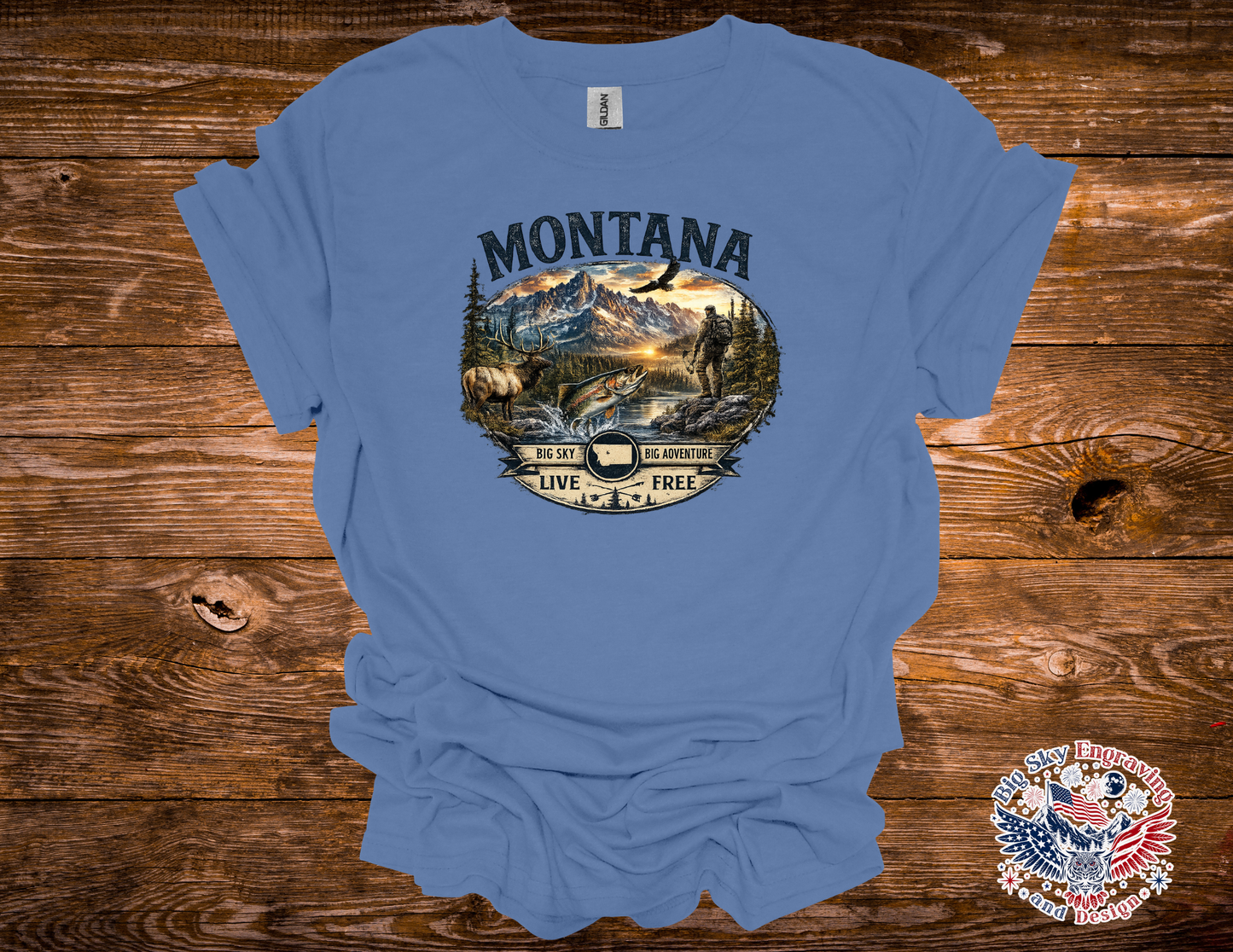 Montana Outdoors Graphic Tee | Gildan Softstyle T-Shirt