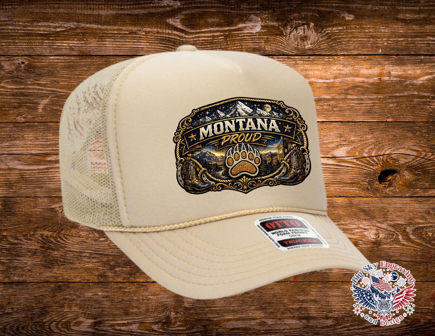 Montana Proud Blue/Gold OTTO Foam Trucker Hat