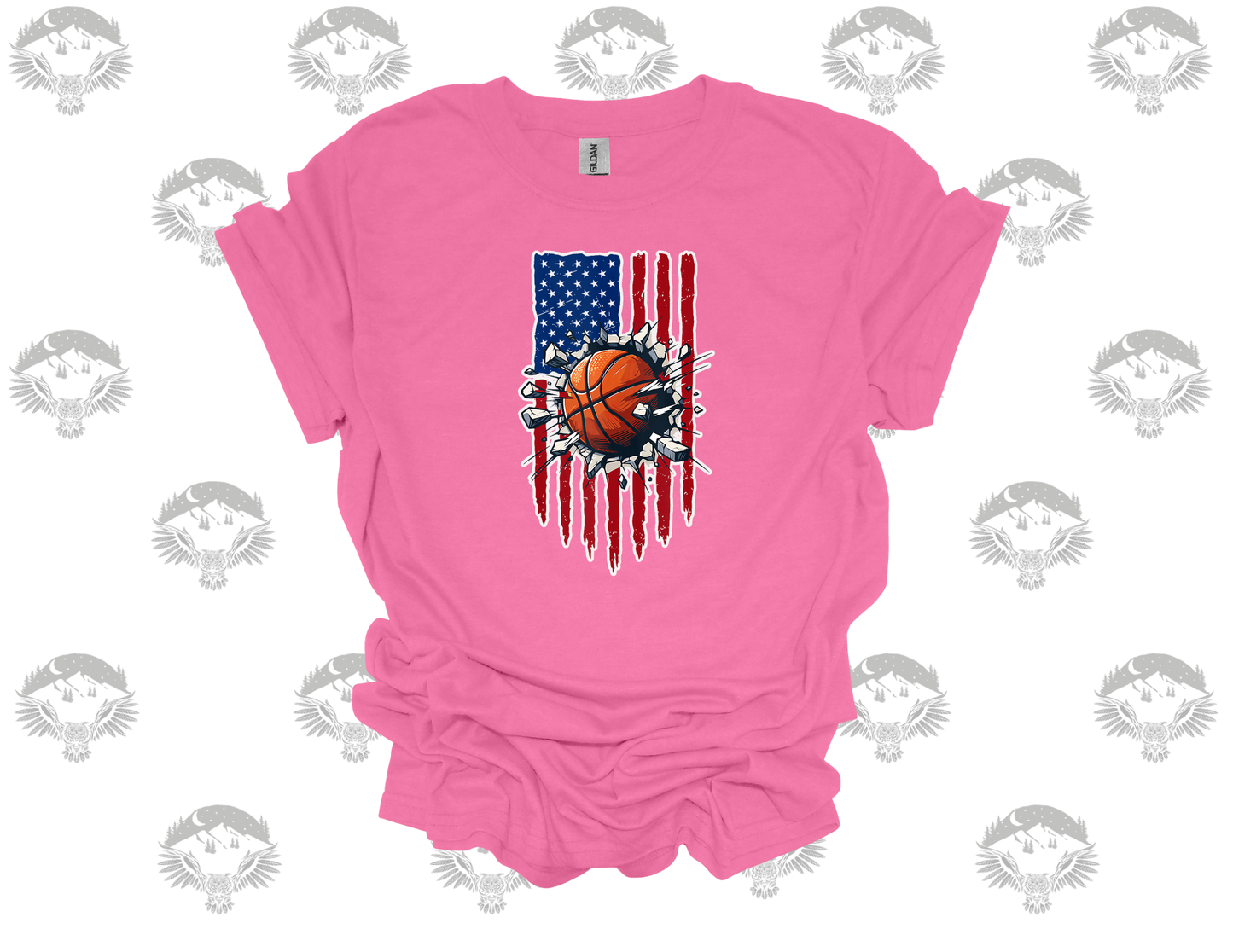 American Flag Basketball Tee