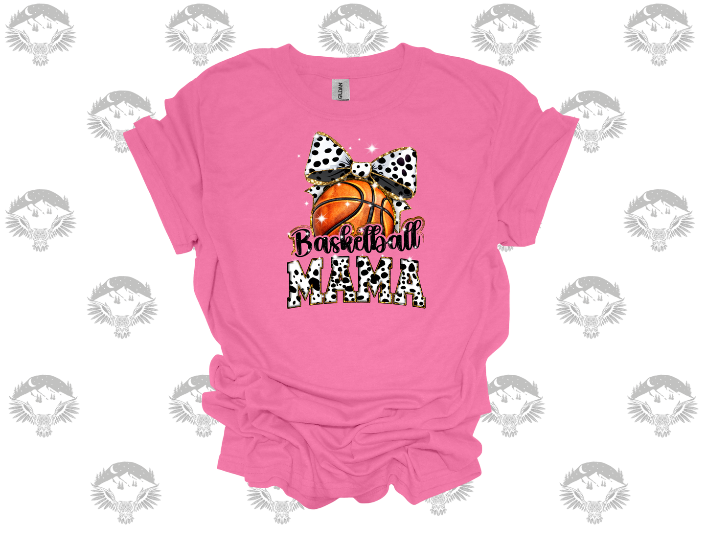 Basketball Mama – Polka Dot Bow Tee