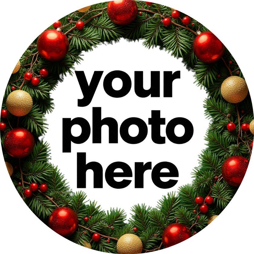 Christmas Wreath Customized Ornaments — Personalized Photo Ornament