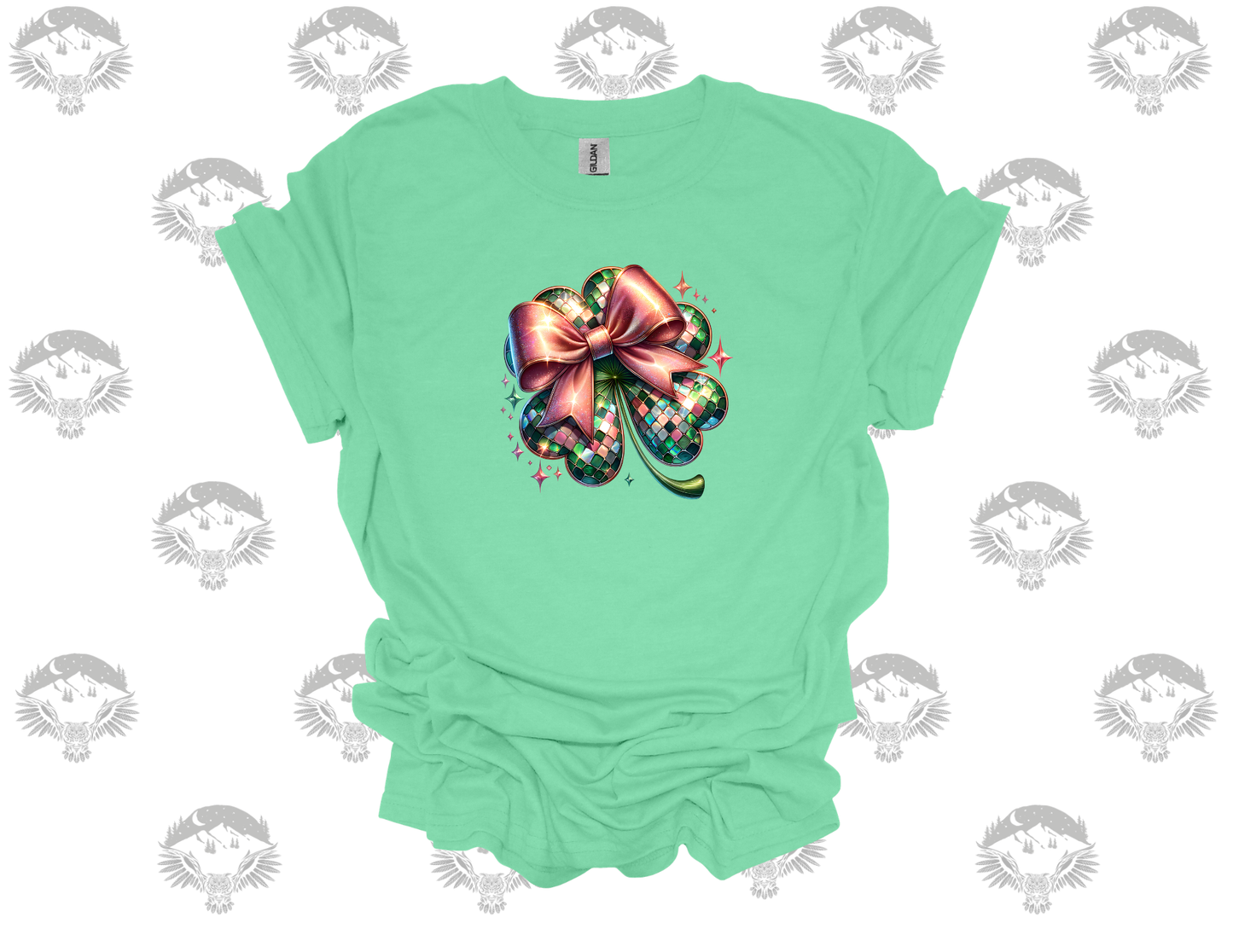 Disco Clover Bow Tee