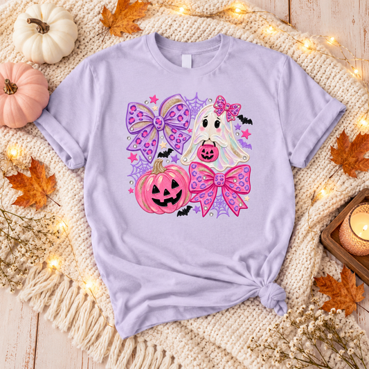 Pretty in Pink Spooky Halloween Tee