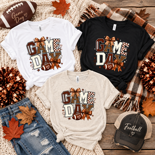 Game Day Football Shirt with Bows