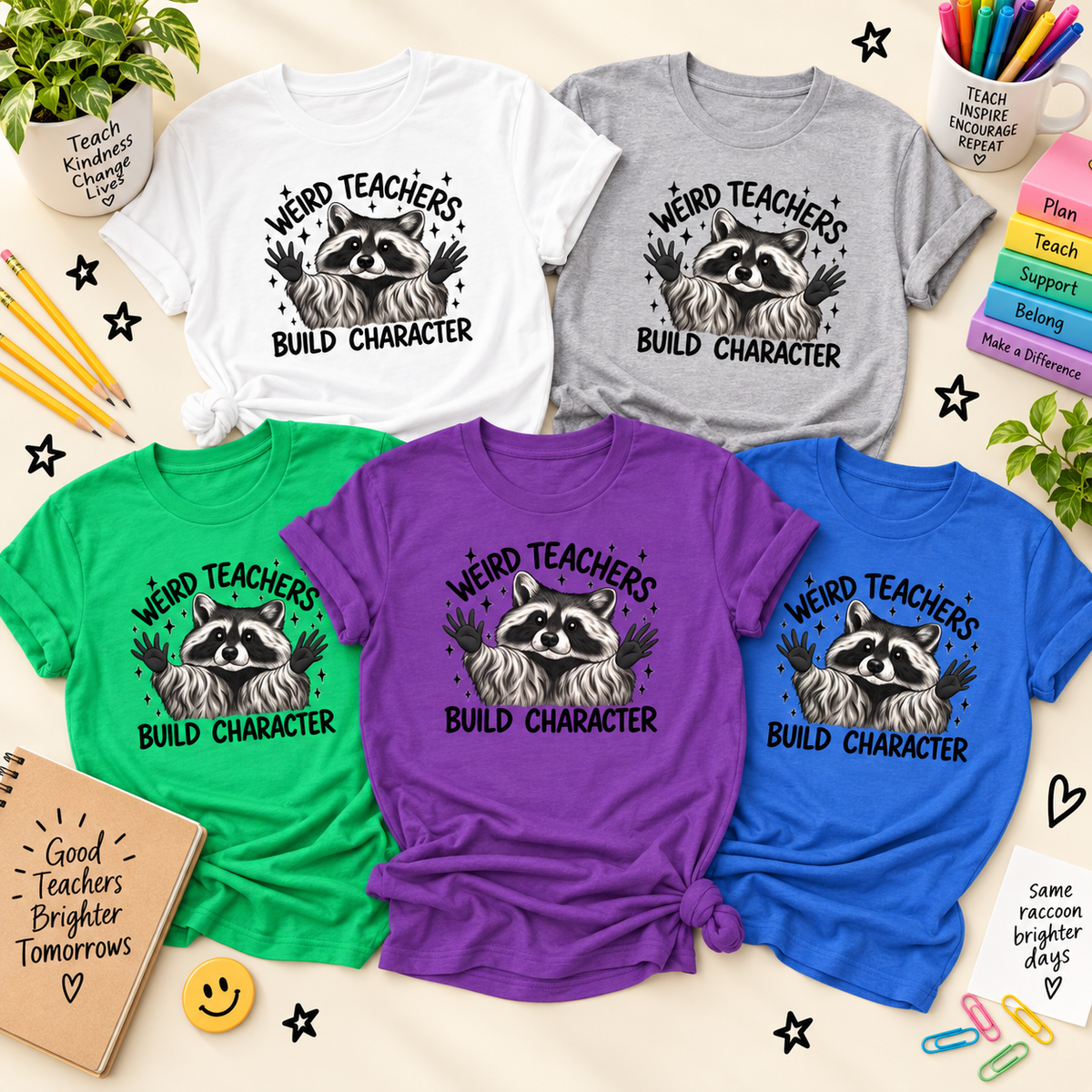 Weird Teachers Build Character Gildan Softstyle Tee