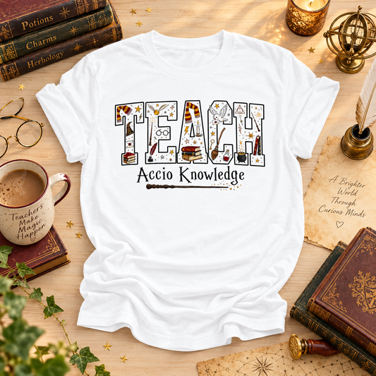 Teach Accio Knowledge Gildan Softstyle Tee