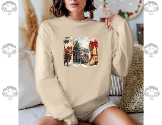Rustic Cowboy Christmas Crewneck