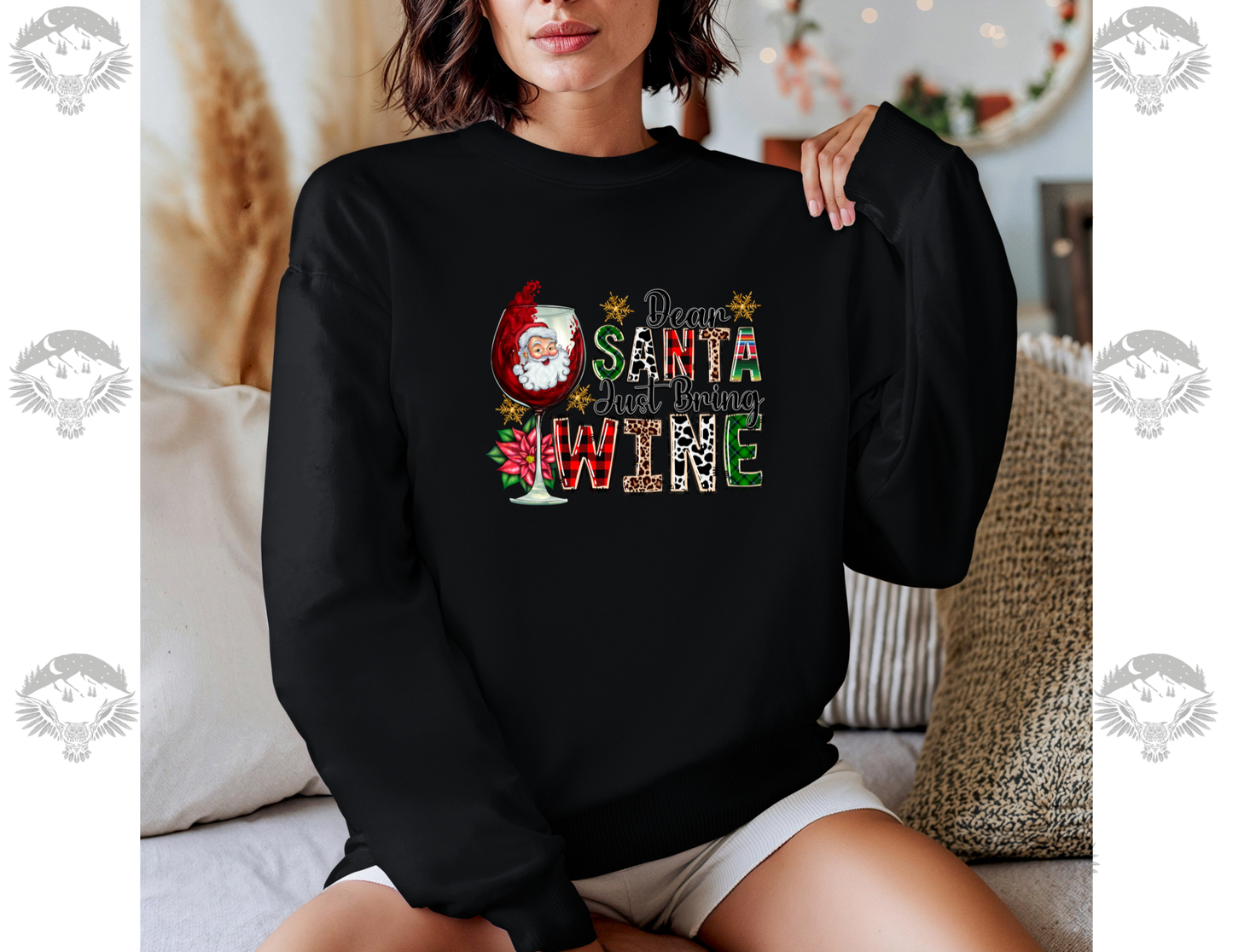 Dear Santa, Bring Wine Crewneck