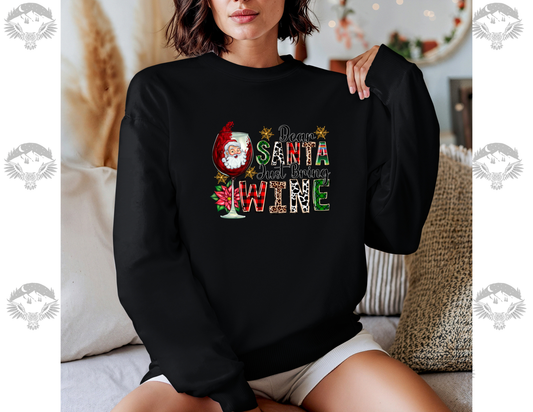 Dear Santa, Bring Wine Crewneck