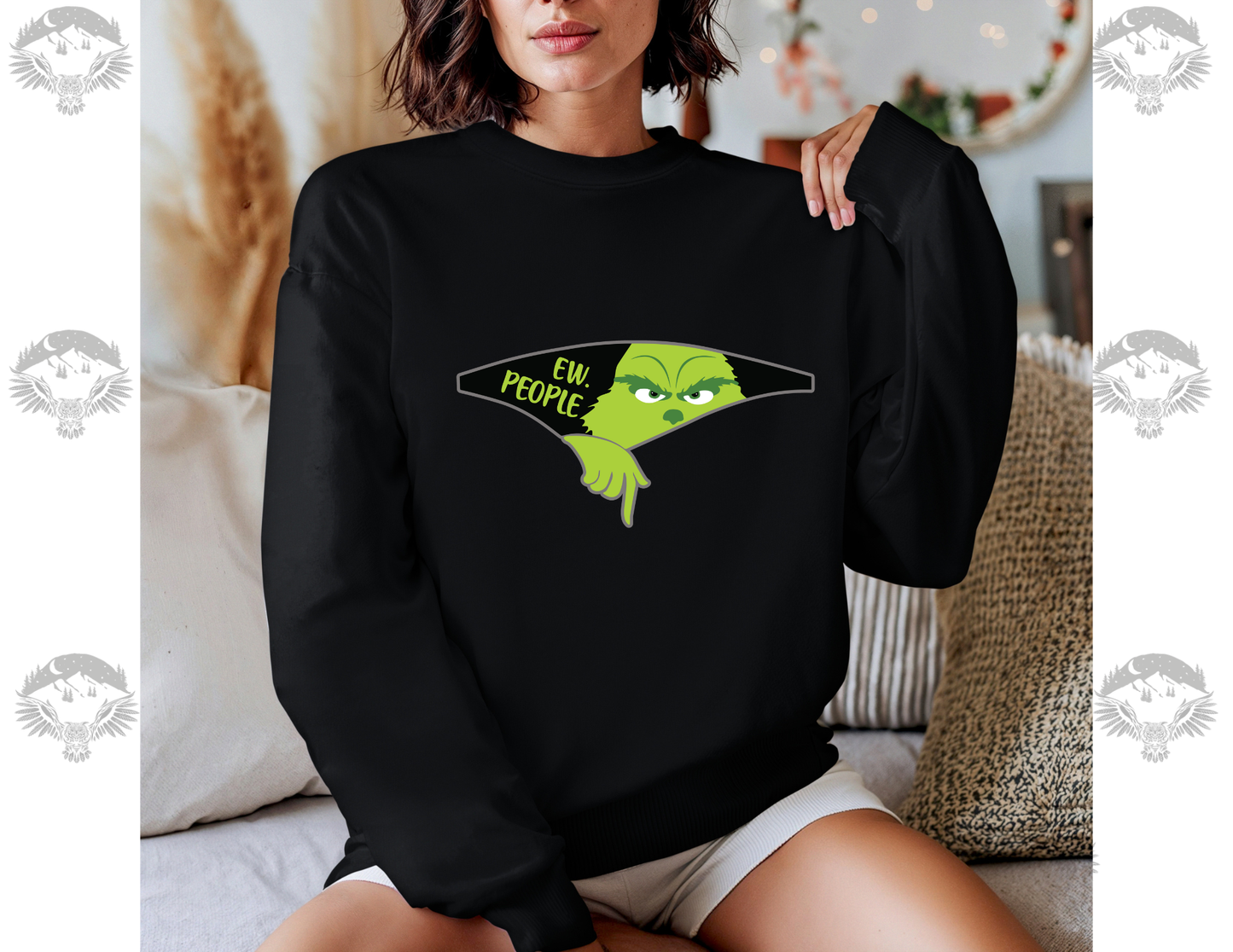 Ew People, The Grinch Gildan Softstyle Crewneck