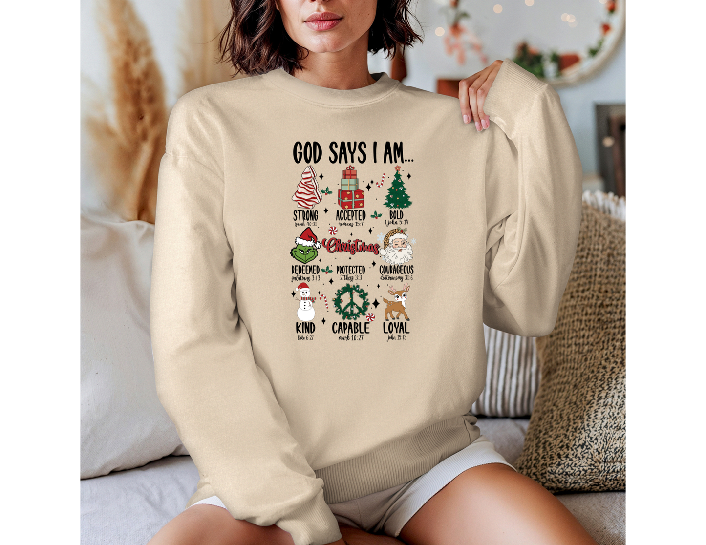 “God Says I Am…” Gildan Softstyle Crewneck