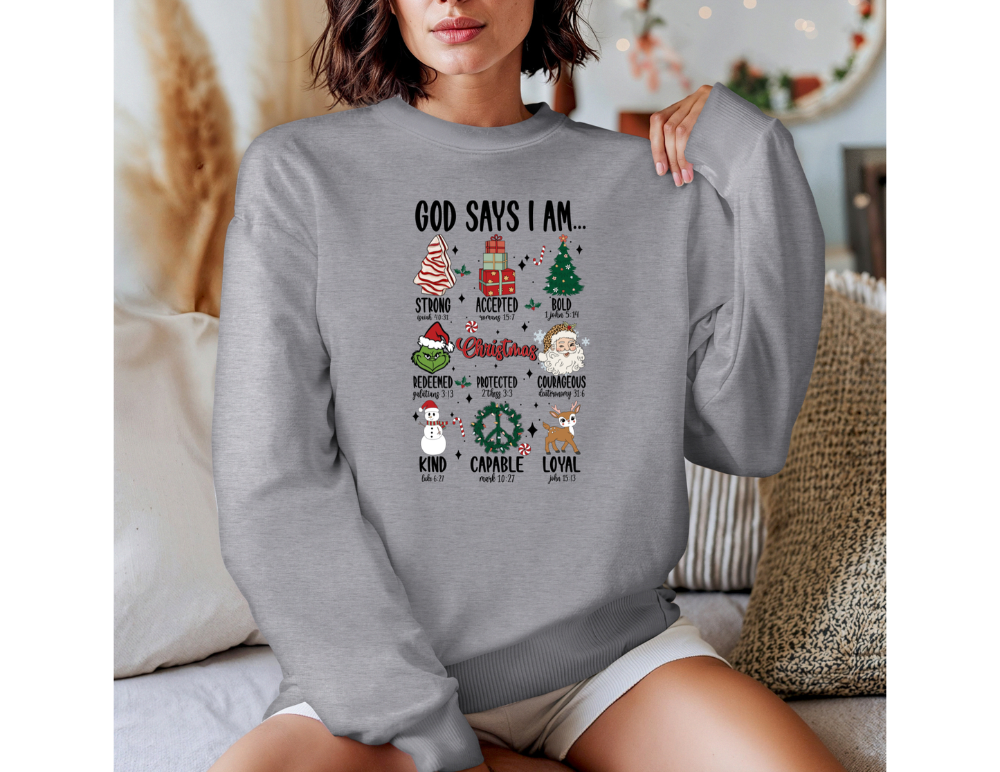 “God Says I Am…” Gildan Softstyle Crewneck