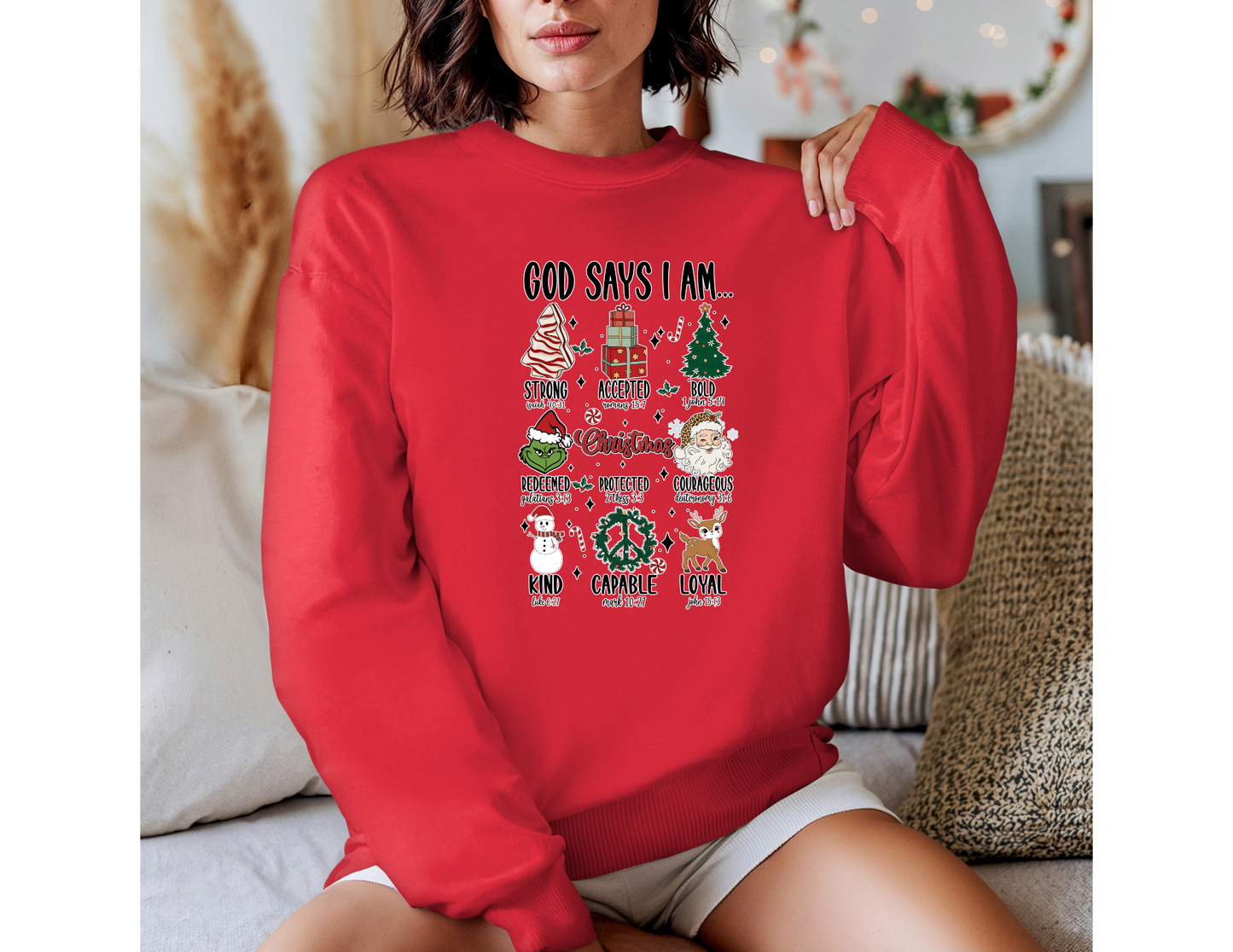 “God Says I Am…” Gildan Softstyle Crewneck