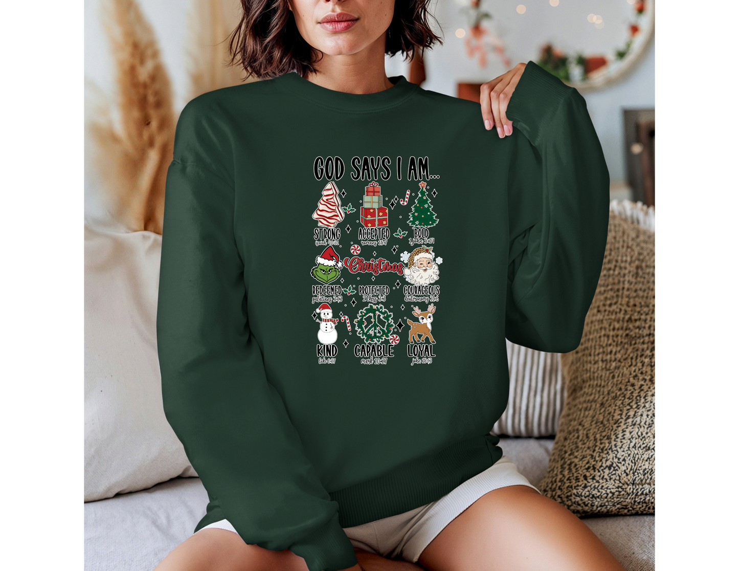 “God Says I Am…” Gildan Softstyle Crewneck