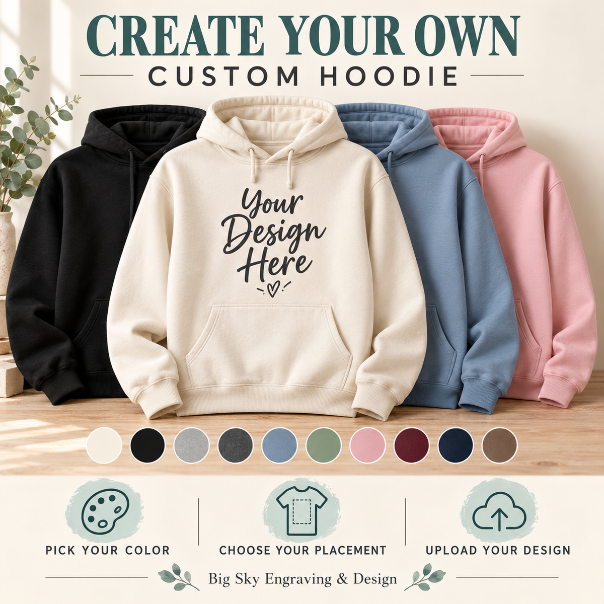 Create Your Own Custom Adult Hoodie | Gildan Heavy Blend®