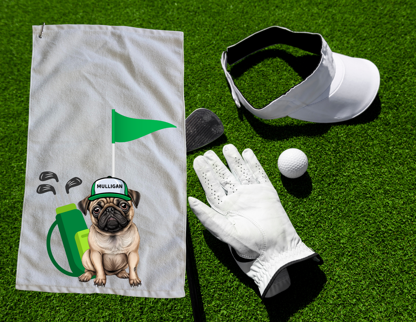 Golf Towel with Mans Best Friend