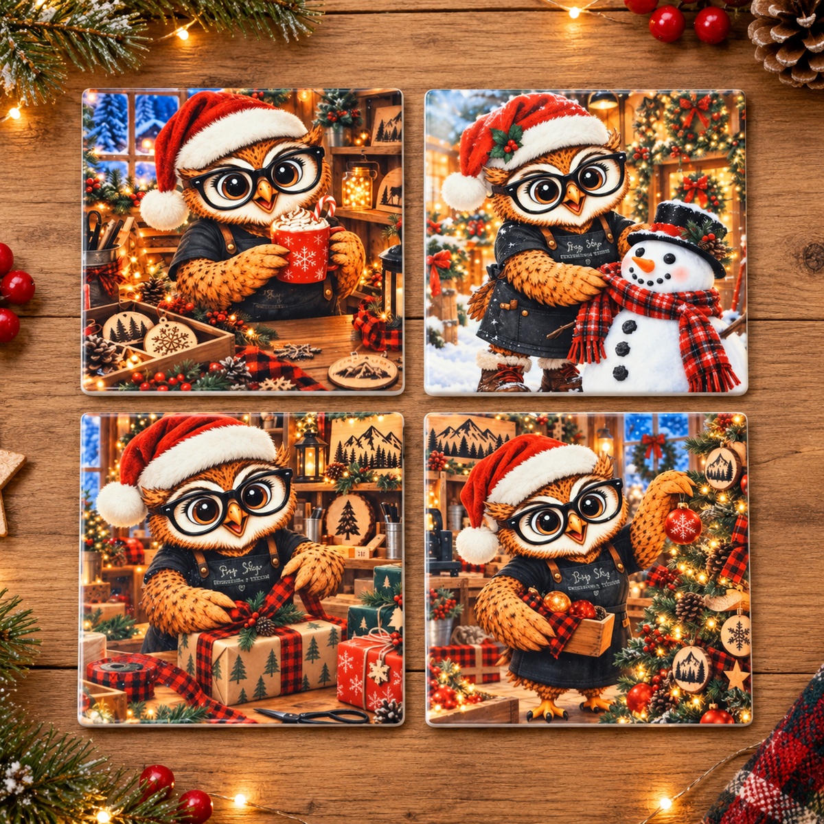 Personalized Photo Ceramic Coasters – Set of 4