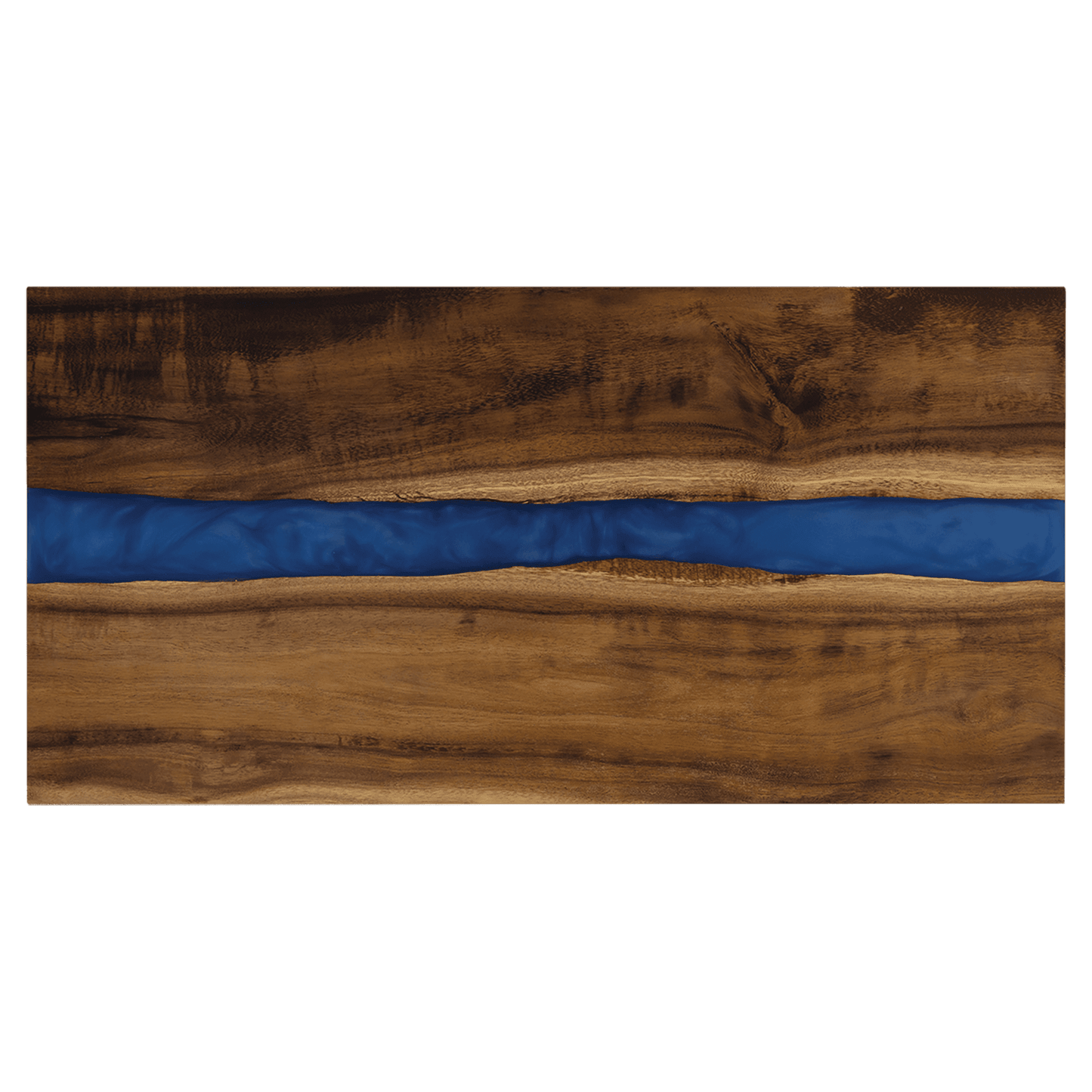 18" x 9" Acacia Serving Board with Blue Pearl Resin
