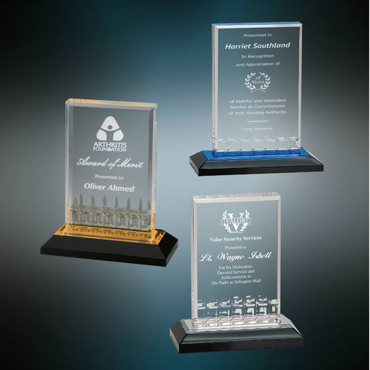 Personalized Rectangle Acrylic Award with Base