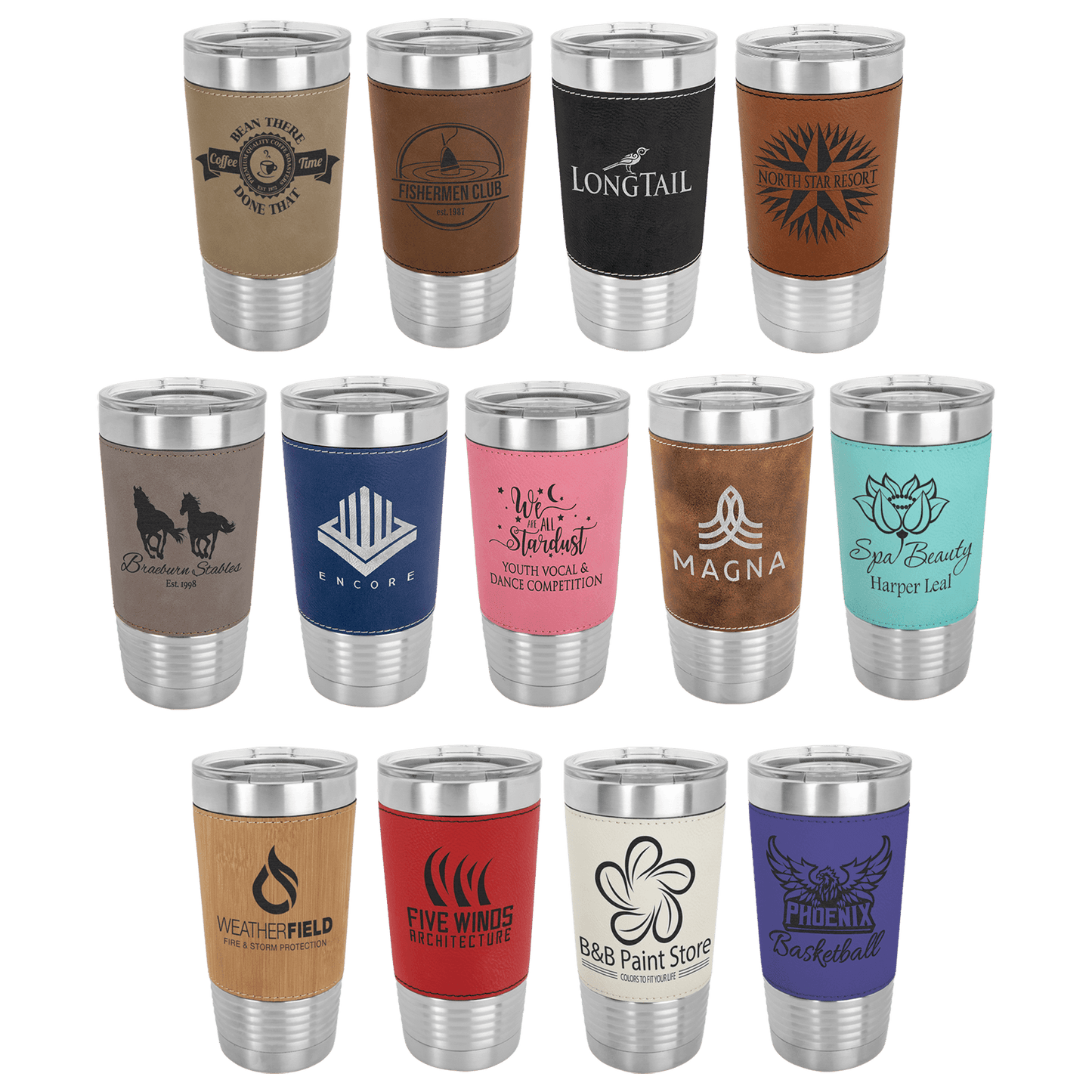 Polar Camel 20 oz. Leatherette Tumbler